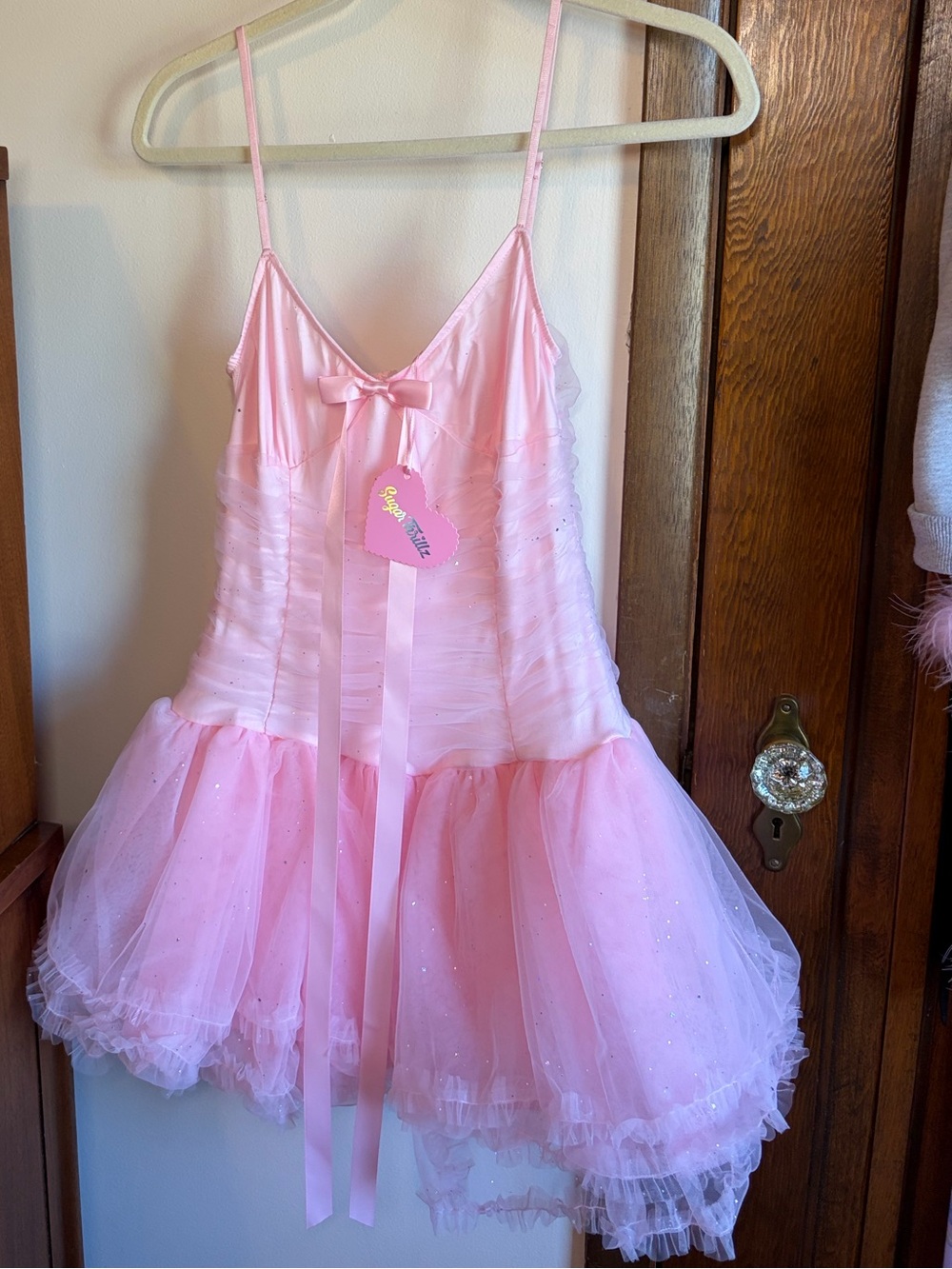 Sugar ThrillZ 🎀 Festival Glitter Tulle mini Dress Ballerina 🩰 small Dolls Kill